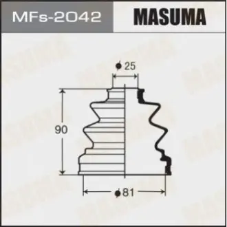 Пильовик ШРУСа зовнішній (силікон)) Mitsubishi L200 (05-), Pajero (00-06), Pajero Sp MASUMA MFS2042