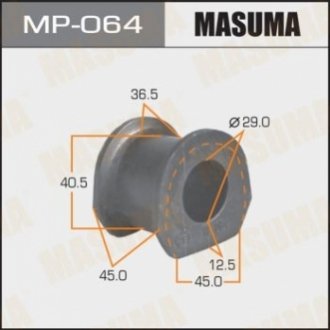 Втулка стабилизатора переднего Mitsubishi Pajero (-00) (Кратно 2 шт) Mas MASUMA MP064 (фото 1)