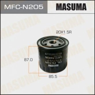 Фільтр масляний Nissan Pathfinder (10-14)/ Renault Laguna III (08-15), Scenic II MASUMA MFCN205