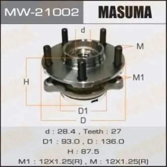 Маточина колеса переднього в зборі з підшипником Infinity FX 35 (02-12) G 37 (08-) MASUMA MW21002