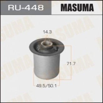 Сайлентблок заднього важеля зовнішній Toyota Hiace (00-11) MASUMA RU448