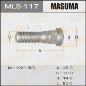 Шпилька колеса Toyota MASUMA MLS117 (фото 1)