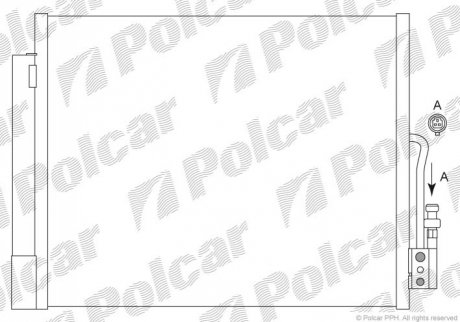 Радіатор кондиціонера Polcar 5546K8C1S (фото 1)