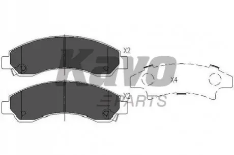 Тормозные колодки пер. GREAT WALL 5 KAVO PARTS KBP-3514