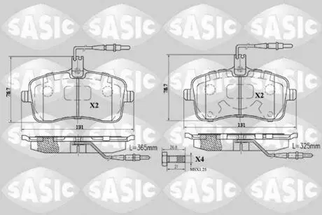 Тормозные колодки передние Peugeot 407 SASIC 6210019