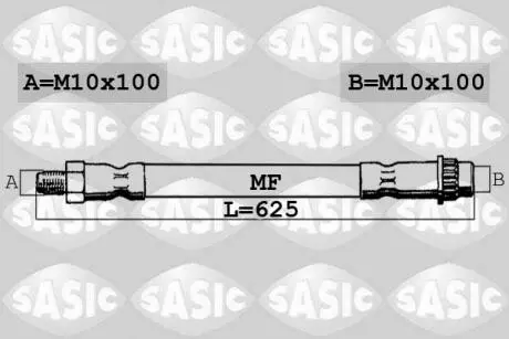 Шланг тормозной SASIC 6604023