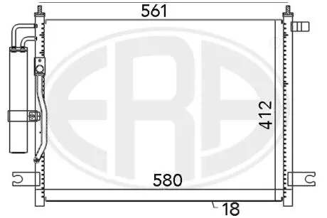 Радiатор кондицiонера з осушувачем ERA 667034