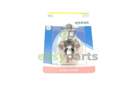 Автолампа H4 12V 60/55W P43t Range Power (+30%) (блістер/ 1шт) NARVA 488784000