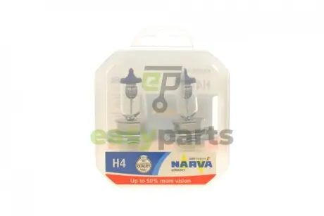 Автолампа H4 12V 60/55W P43t Range Power 50+ (к-кт 2 шт.) NARVA 488612100