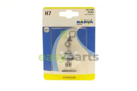 Автолампа H7 12V 55W PX26d Standard (блістер/1шт) NARVA 483284000