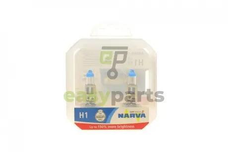Автолампа H1 12V 55W P14.5s Range Power 150 (к-кт 2 шт) NARVA 480682100
