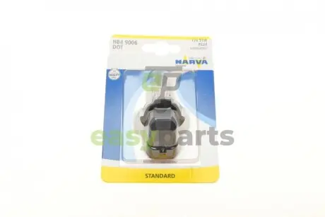 Автолампа HB4/9006 12V 51W P22d (Американські типи) (блістер/1шт) NARVA 480064000