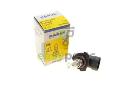 Автолампа HB3/9005 12V 60W P20d (American Types) NARVA 480053000