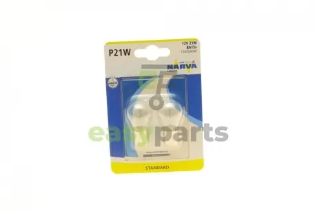 Автолампа P21W 12V 21W BA15s Standard (блістер/к-кт 2 шт.) NARVA 176354000