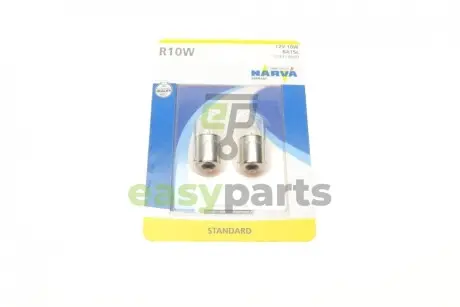 Автолампа R10W 12V 10W BA15s Standard (блістер/к-кт 2шт) NARVA 173114000