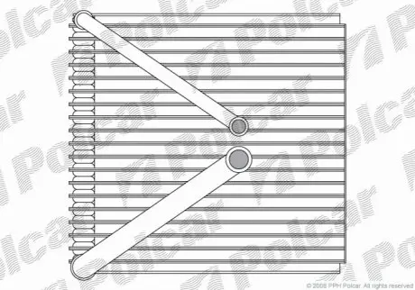 Випаровувач кондиціонера Seat Cordoba, Ibiza Skoda Fabia, Roomster VW Fox, Polo 1.0-2.0 08.99-05.15 Polcar 6913P8-1