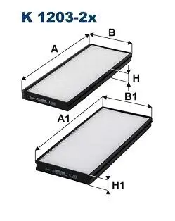 Фiльтр салону 2шт FILTRON K12032X