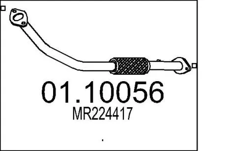 Передняя труба вихл. системы MTS 01.10056