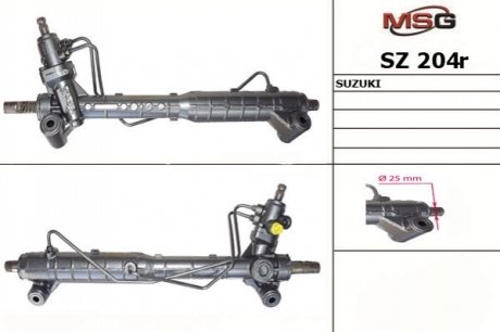 Рулевая рейка с ГУР восстановленная SUZUKI Grand Vitara 2004- MSG SZ204R