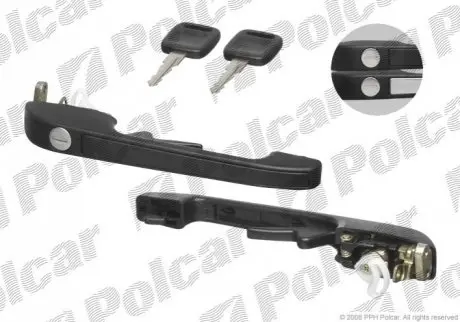 Ручка дверей Audi 80/Passat > права Polcar 1303Z-42