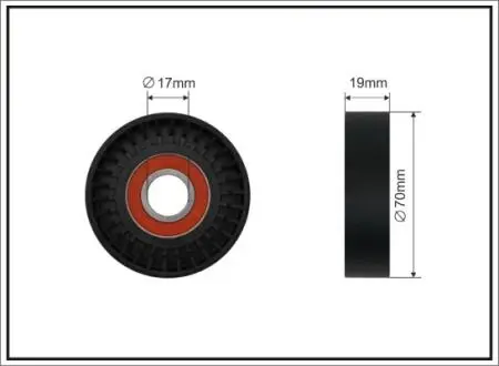 70x17x19 Ролик паска приводного Toyota Auris/Yaris CAFFARO 500271