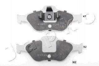 Колодки гальмівні дискові Mazda 2 1.25 (03-),Mazda 2 1.4 (03-),Mazda 2 1.4 (03- JAPKO 50302 (фото 1)