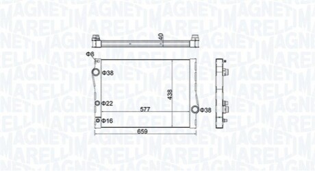 Радіатор системи охолодження MAGNETI MARELLI 350213163500