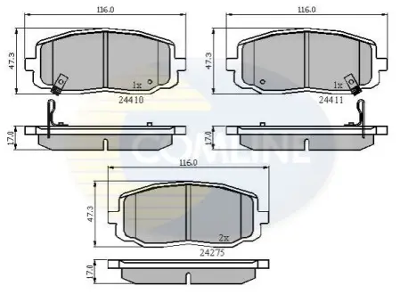 - Гальмівні колодки до дисків Comline CBP31319