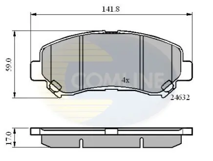 - Гальмівні колодки до дисків Comline CBP01577