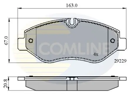 Фото - Гальмівні колодки до дисків Comline CBP01616 - Гальмівні колодки до дисків Comline CBP01616