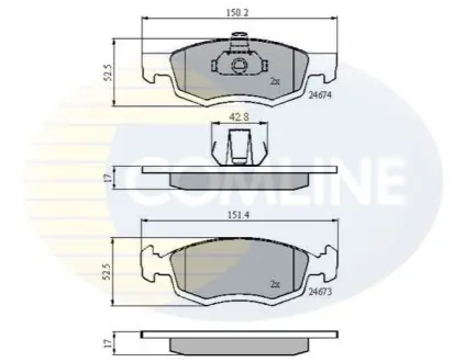 - Гальмівні колодки до дисків Comline CBP01791