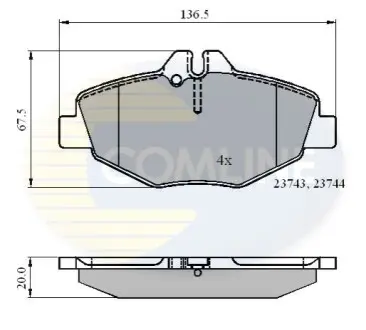 - Гальмівні колодки до дисків Comline CBP01209