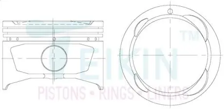 Поршні STD (к-кт на мотор) 7A-FE Toyota Carina E, Celica, Corolla TEIKIN 46277STD