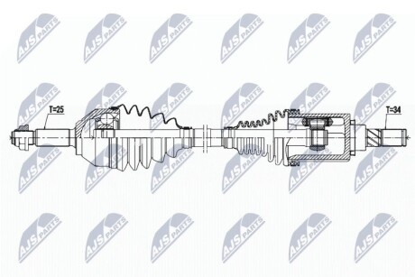 ПОЛУОСЬ NTY NPW-FR-125