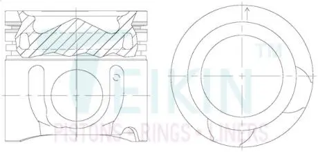 Фото поршні ремонт (+0.50 мм) (к-кт на мотор) Hyundai D4CB Tci Alfin Gallery TEIKIN 51608AG050 Поршні ремонт (+0.50 мм) (к-кт на мотор) Hyundai D4CB Tci Alfin Gallery TEIKIN 51608AG050