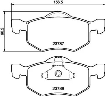 Фото колодки гальмівні дискові передні Mazda Tribute 2.0, 3.0 (06-08)/Ford KA 1.2, 1.3 (08-) NISSHINBO NP5028 Колодки гальмівні дискові передні Mazda Tribute 2.0, 3.0 (06-08)/Ford KA 1.2, 1.3 (08-) NISSHINBO NP5028