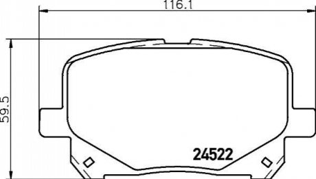 Колодки тормозные дисковые передние Lexus RX 300(00-03)/Toyota Camry 2.4, 3.0 (01-06) NISSHINBO NP1065
