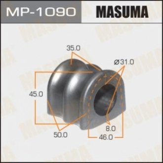 Втулка стабілізатора переднього Nissan Navara (05-), Pathfinder (05-14) (Кратно 2 шт) MASUMA MP1090