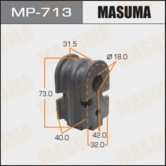 Втулка стабилизатора переднего Nissan Micra (02-07), Tida (15-) (Кратно 2 шт) MASUMA MP713 (фото 1)