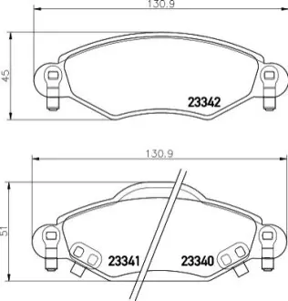 Колодки гальмівні дискові передні Toyota Yaris 1.0, 1.3, 1.5 (01-05) NISSHINBO NP1130