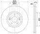 Диск тормозной передний Hyundai i40/Kia Optima 1.6, 1.7, 2.0 (11-) NISSHINBO ND6073K (фото 1)