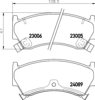 Фото колодки гальмівні дискові передні Nissan Almera 1.4, 1.6 (95-00) NISSHINBO NP2007 Колодки гальмівні дискові передні Nissan Almera 1.4, 1.6 (95-00) NISSHINBO NP2007