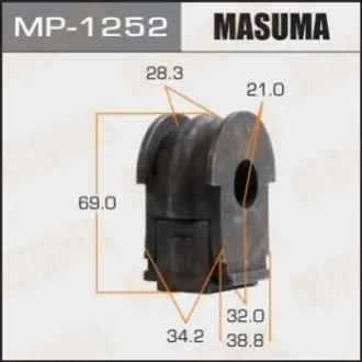 Фото втулка стабілізатора переднього Nissan Qashqai (13-17) (Кратно 2 шт) MASUMA MP1252 Втулка стабілізатора переднього Nissan Qashqai (13-17) (Кратно 2 шт) MASUMA MP1252