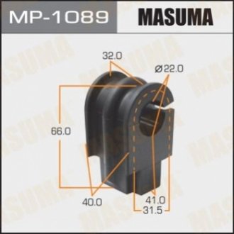 Втулка стабілізатора переднього Nissan Tida (07-) (Кратно 2 шт) MASUMA MP1089 (фото 1)