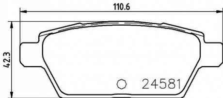 Колодки гальмівні дискові задні Mazda 6 2.3, 3.7 (05-) NISSHINBO NP5026