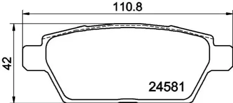 Колодки тормозные дисковые задние Mazda 6 2.3, 3.7 (05-) NISSHINBO NP5026