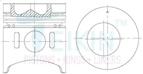 Фото поршні ремонт (+0.50 мм) (к-кт на мотор) Alfin Mitsubishi 4D31 Canter 3.3L TEIKIN 43168A050 Поршні ремонт (+0.50 мм) (к-кт на мотор) Alfin Mitsubishi 4D31 Canter 3.3L TEIKIN 43168A050