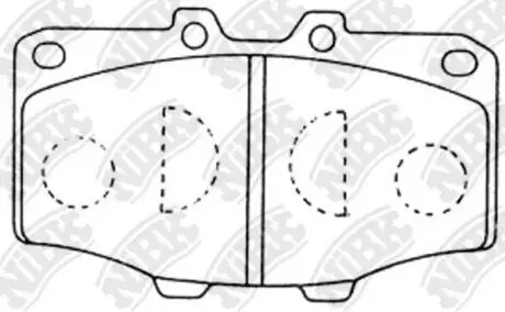 Колодки тормозные передние Toyota 4 Runner, Land Cruiser 70, Hilux NiBK PN1086