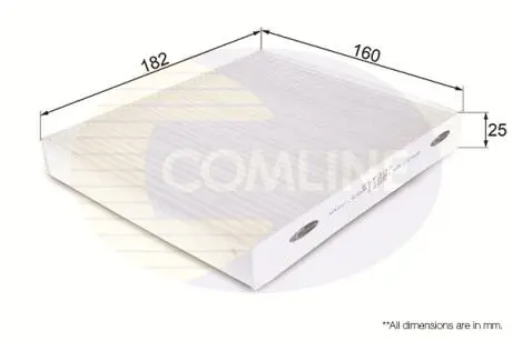 Фото фільтр салону Comline EKF307 Фільтр салону Comline EKF307