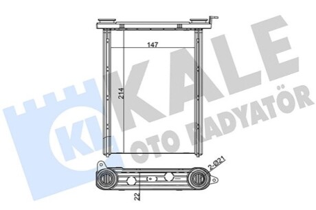 KALE RENAULT Радіатор опалення Fluence, Grand Scenic III, Megane III, Trafic III, Opel Vivaro B, Fiat, Nissan NV300 14- KALE OTO RADYATOR 347125